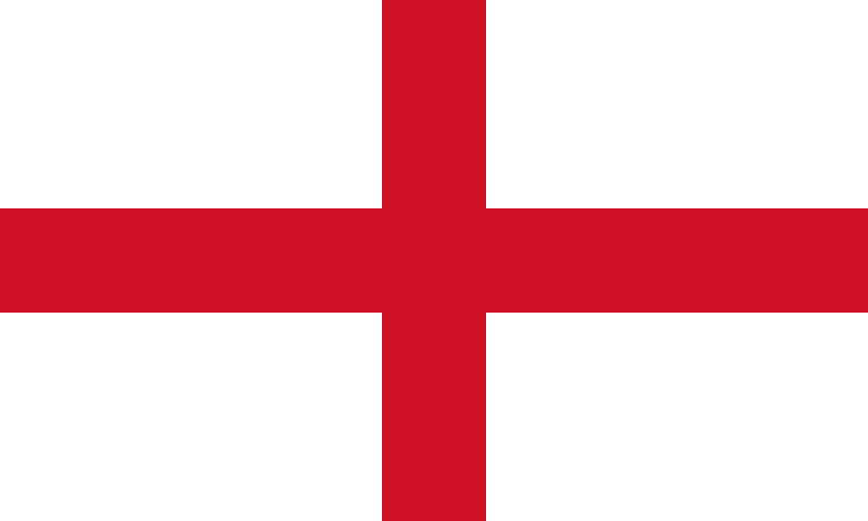 Steagul Angliei reprezinta crucea Sfantului Gheorghe, numita si St George's Cross 