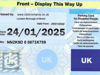 Blue Badge - permis de parcare - un tichet britanic sau european de parcare pentru persoanele cu handicap