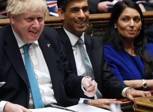 Boris Johnson, Rishi Sunak și Priti Patel