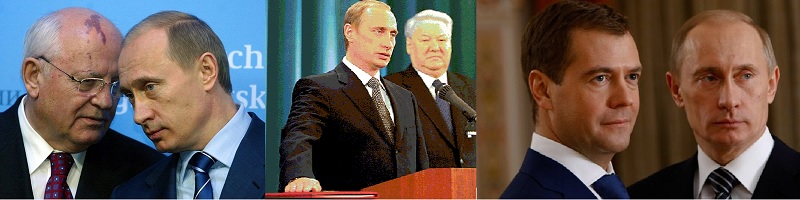 Vladimir Vladimirovich Putin, Mikhail Sergeyevich Gorbachev, Boris Nikolayevich Yeltsin, și Dmitry Anatolyevich Medvedev