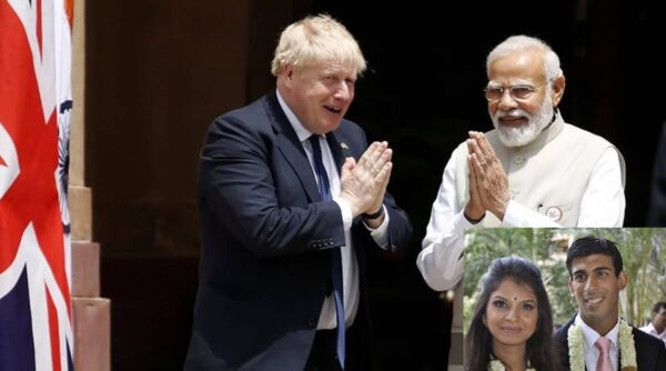 Boris Johnson în India cu Narendra Modi. Rishi Sunak și Akshata Murthy.