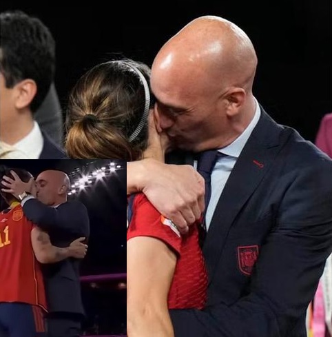 Președintele federației spaniole, Luis Rubiales, a sărutat-o pe Jenni Hermoso, jucătoarea spaniolă de fotbal, după câștigarea Cupei Mondiale împotriva Angliei.