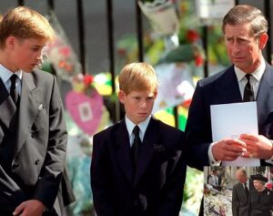 Înmormântarea Prințesei Diana a avut loc la 6 septembrie 1997. Una dintre cele mai emoționante imagini de la slujbă a fost cea a celor doi tineri fii ai ei, William și Harry, care aveau doar 15 și 12 ani.