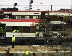 Atentatele cu bombă din 2004 de la Madrid, Spania, au fost atacuri coordonate aproape simultan, care au vizat trenurile de navetiști din Madrid în dimineața zilei de 11 martie 2004. Presa spaniolă a atribuit atentatele cu bombă ETA, o organizație separatistă bască, și grupului militant islamist al-Qaeda.